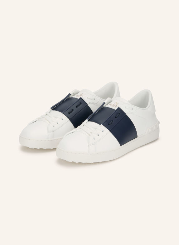 VALENTINO GARAVANI Sneaker OPEN WEISS / DUNKELBLAU