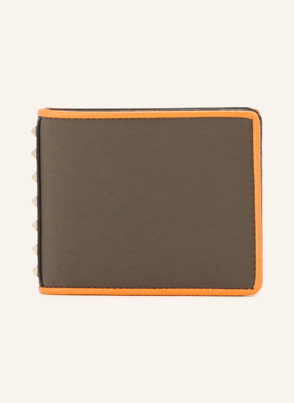 VALENTINO GARAVANI Geldbörse STUD UP OLIV / ORANGE