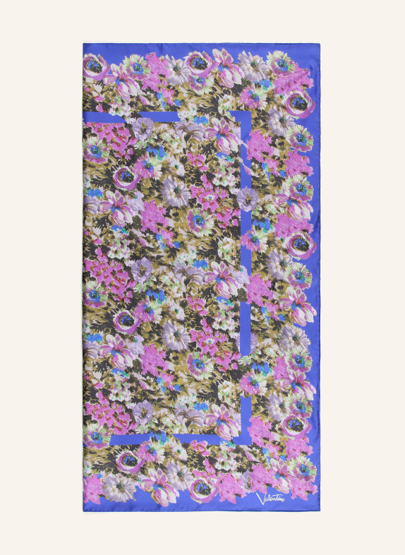 VALENTINO GARAVANI Zijden sjaal SHAWLS - FOULARDS BLAUW / PAARS / GROEN