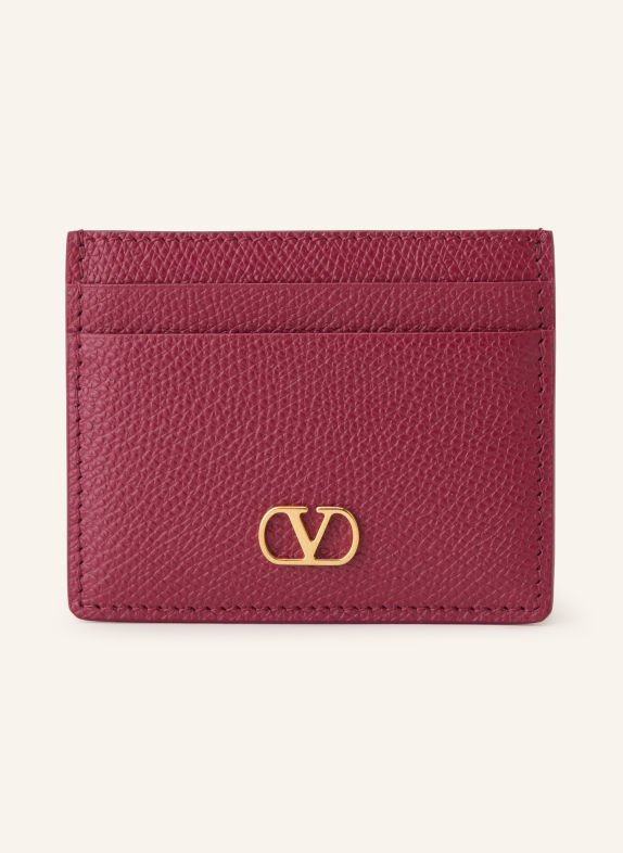 VALENTINO GARAVANI VLOGO SIGNATURE Card wallet DARK RED / GOLD