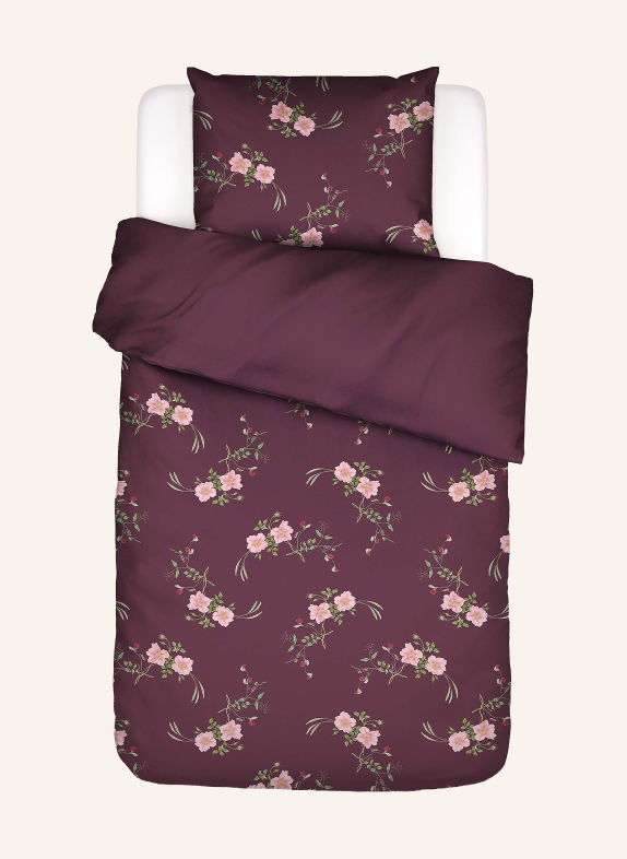 ESSENZA Bettwäsche MAREN DUNKELROT / ROSA / GRÜN