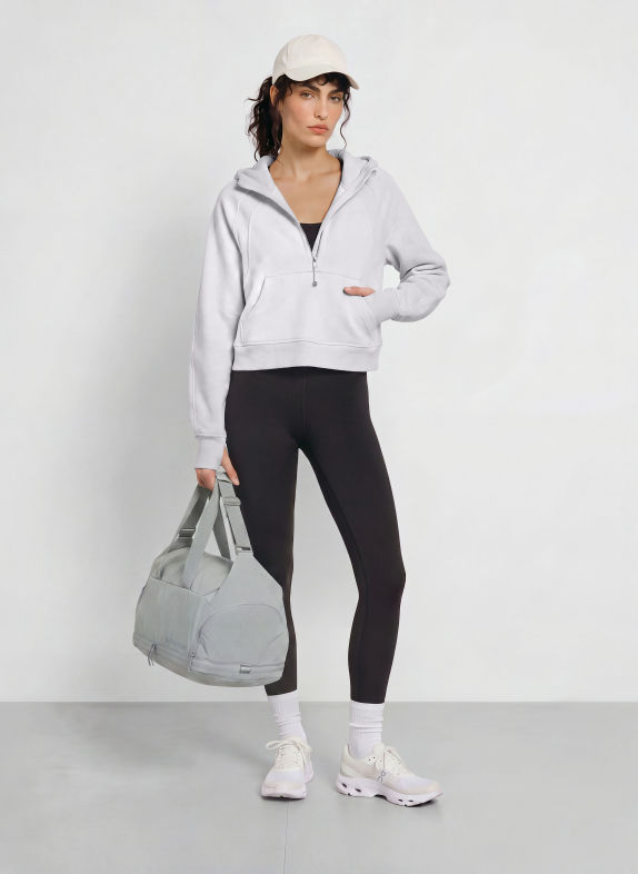 lululemon Hoodie SCUBA OVERSIZED HALF ZIP LICHTGRIJS