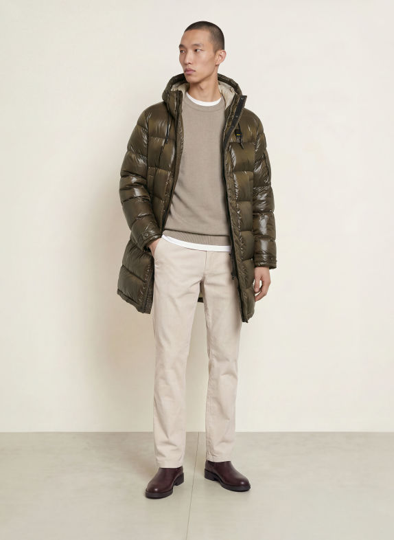 Blauer Steppmantel ALDRICH OLIV