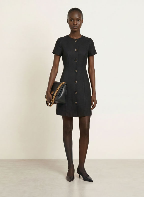 HOBBS ELOWEN tweed sheath dress BLACK