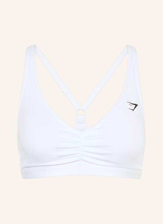 GYMSHARK Sport-BH RUCHED SPORTS 2.0 WEISS