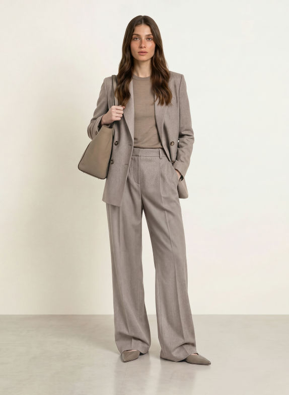 BOSS Marlenehose TIANA TAUPE