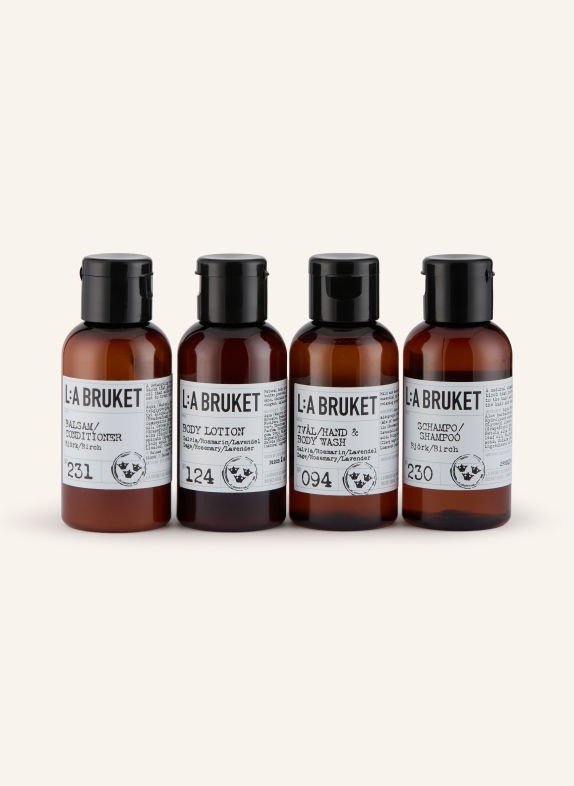L:A BRUKET 4-tlg. Pflege-Set CREME / BRAUN