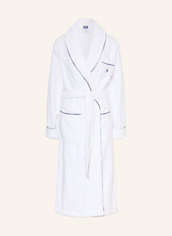 POLO RALPH LAUREN Unisex-Bademantel WEISS / DUNKELBLAU
