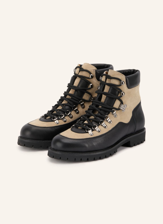 Paper Straight RIDGEWORK HIGH Lace-up boots BEIGE / SILVER / BLACK