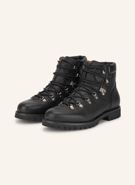 Paper Straight RIDGEWORK HIGH Lace-up boots BLACK