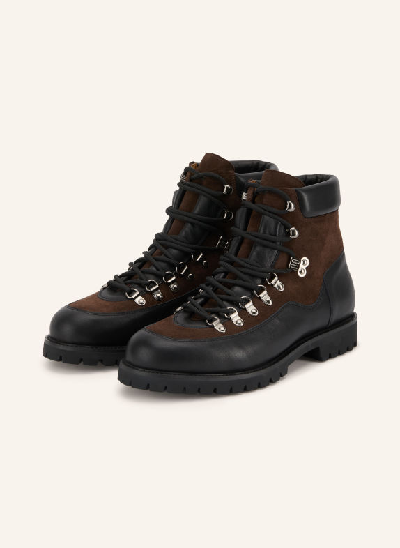 Paper Straight RIDGEWORK HIGH Lace-up boots DARK BROWN / SILVER / BLACK