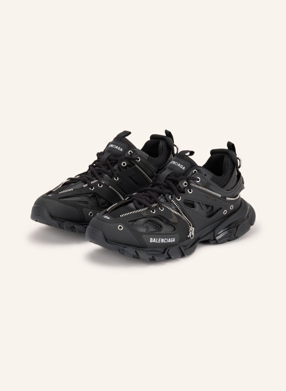 BALENCIAGA Sneakersy TRACK ZIP CZARNY / SREBRNY