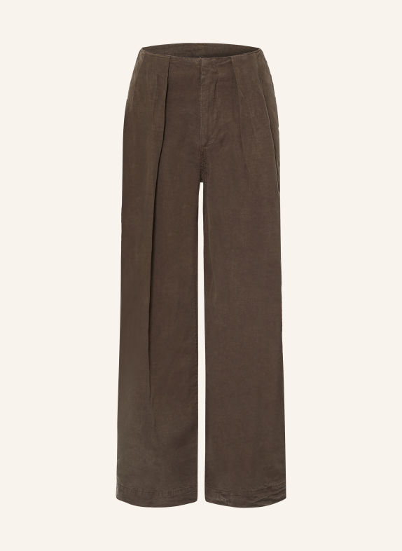 ALLSAINTS Hose mit Leinen DUNKELBRAUN