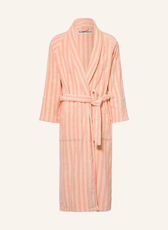 BONGUSTA Unisex badjas NARAM ROZE / LICHTGEEL