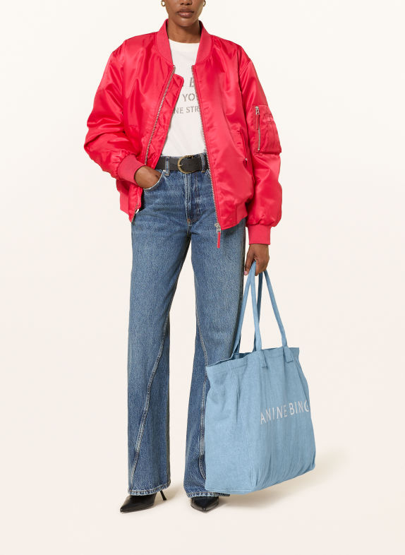 ANINE BING Shopper LEO CANVAS HELLBLAU