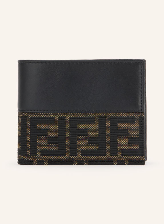 FENDI Portemonnee ZWART / BEIGE