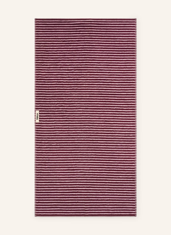 TEKLA Hand towel DARK RED / LIGHT PINK