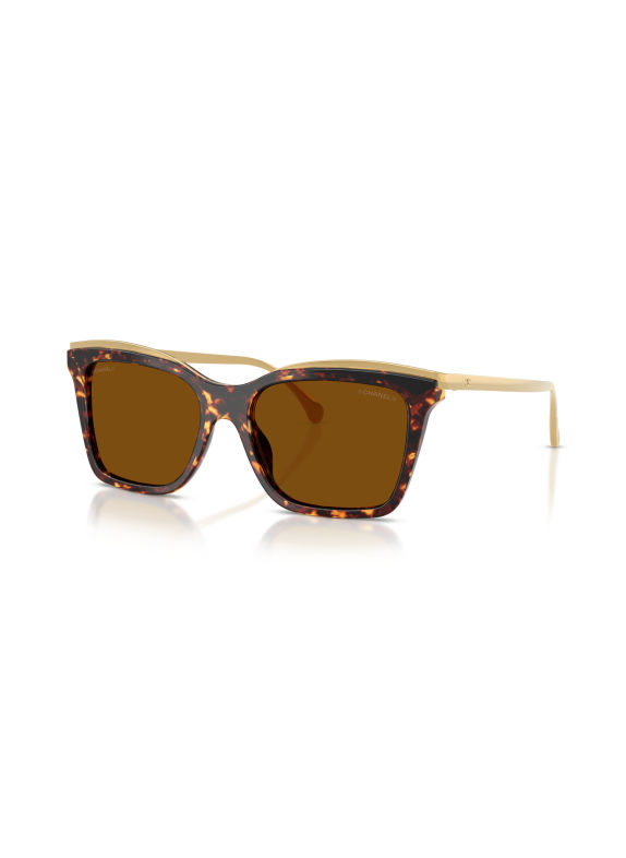 CHANEL Quadratische Sonnenbrille HAVANNA/ DARK BRONZE