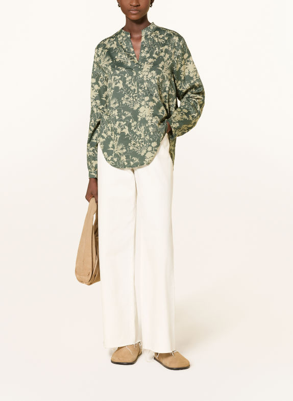 Marc O'Polo Blouseshirt DONKERGROEN / MINT