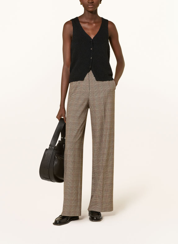 Marc O'Polo Trousers DARK BROWN / BROWN / BEIGE