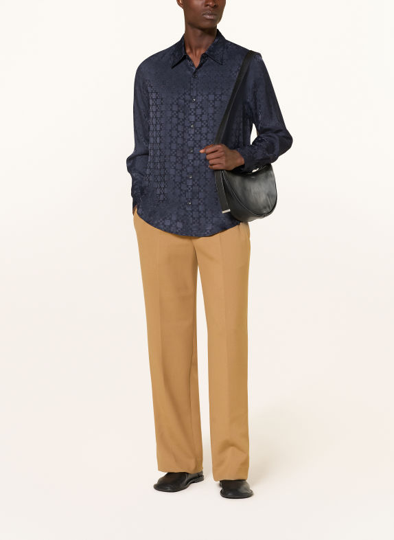 SANDRO Satinhemd Extra Slim Fit DUNKELBLAU