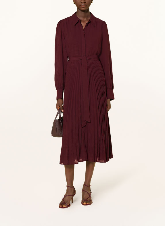 Phase Eight Blousejurk REN met plooien DONKERROOD
