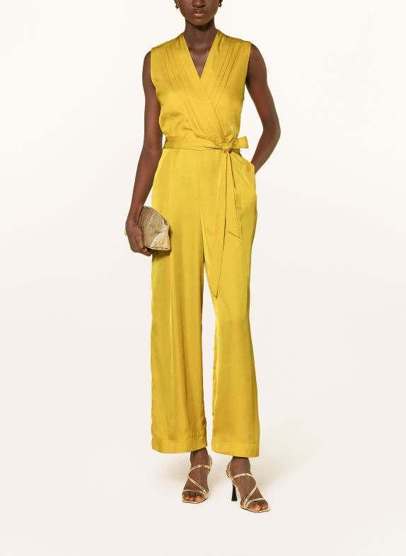 Phase Eight Jumpsuit TAYLOR van satijn DONKERGEEL