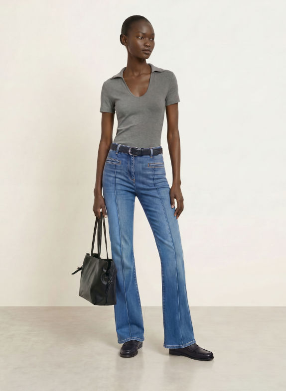 REISS T-shirt DARIA GRIJS