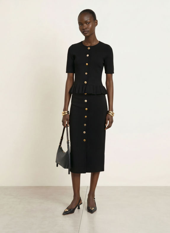 CLAUDIE PIERLOT Strickshirt SCHWARZ