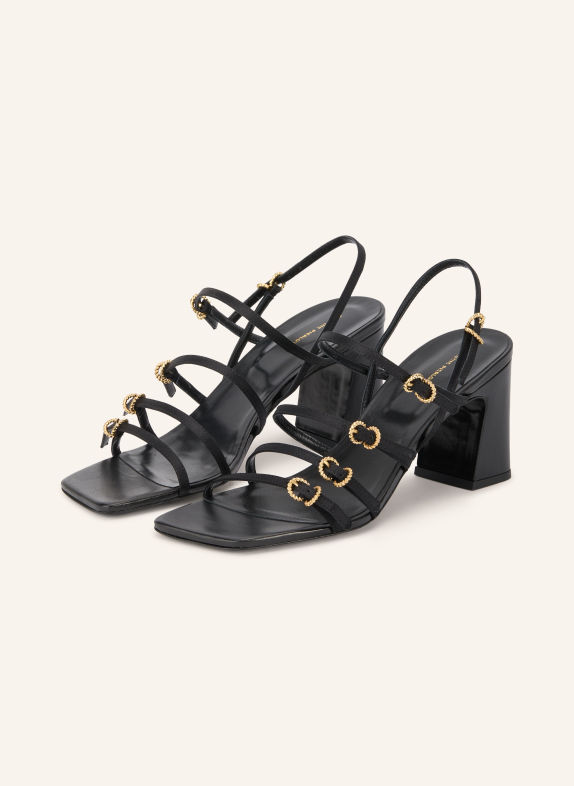 CLAUDIE PIERLOT Sandaletten SCHWARZ / GOLD