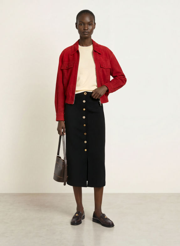 CLAUDIE PIERLOT Strickrock SCHWARZ