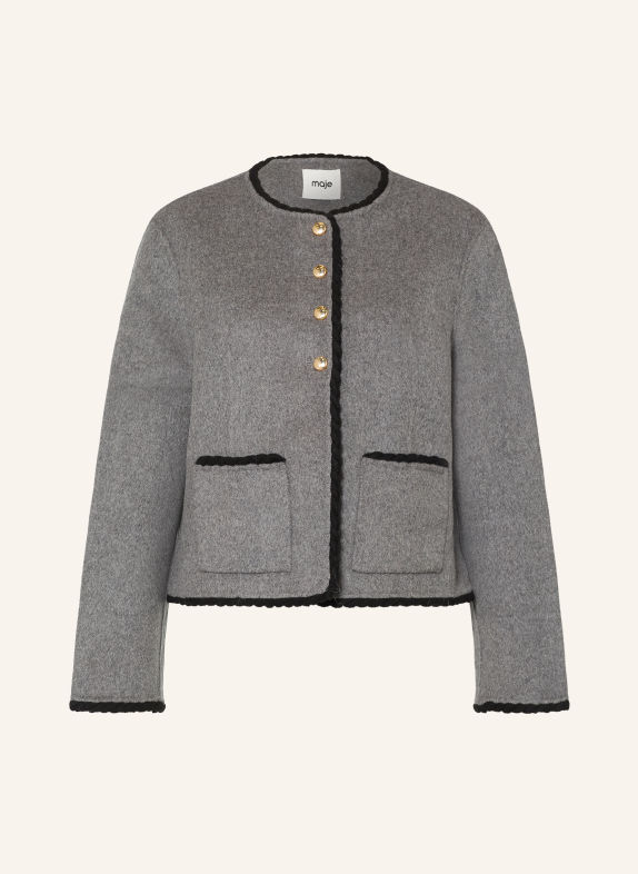 maje Kastenjacke GRAU / SCHWARZ