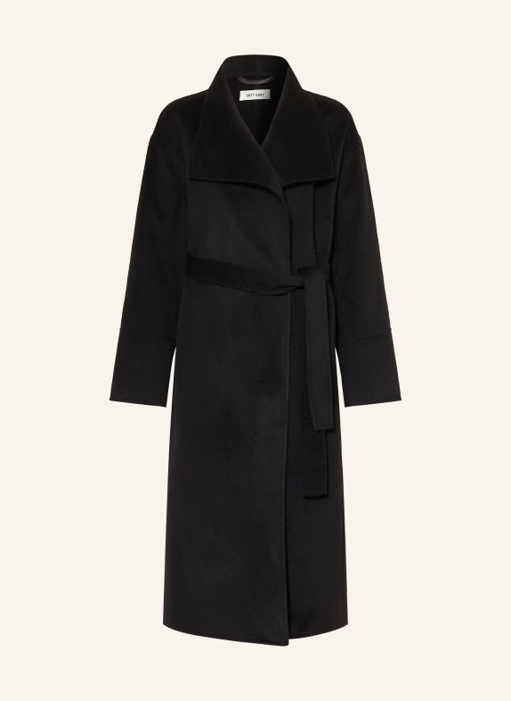 SOFT GOAT Manteau en laine NOIR