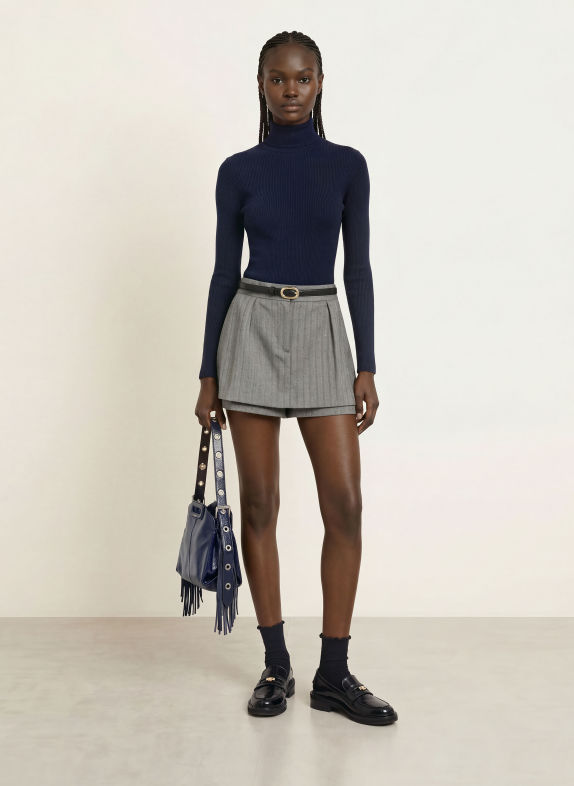 maje Rollkragenpullover DUNKELBLAU