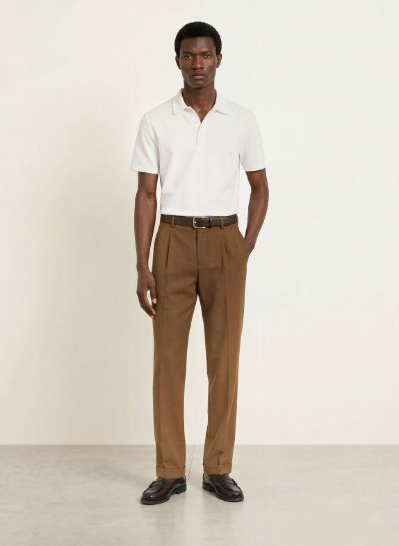 REISS Polo piqué REED BLANC