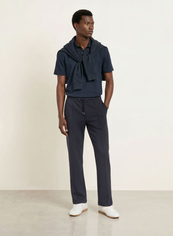 REISS Polo piqué REED BLEU FONCÉ