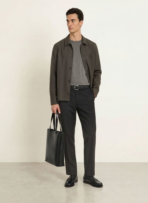 REISS T-shirt HUXLEY KHAKI