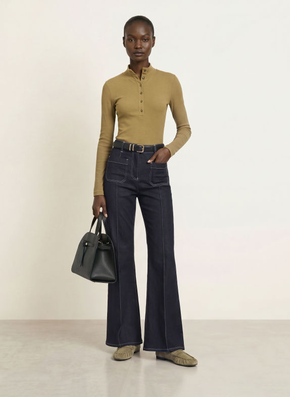 REISS Longsleeve IDA KHAKI