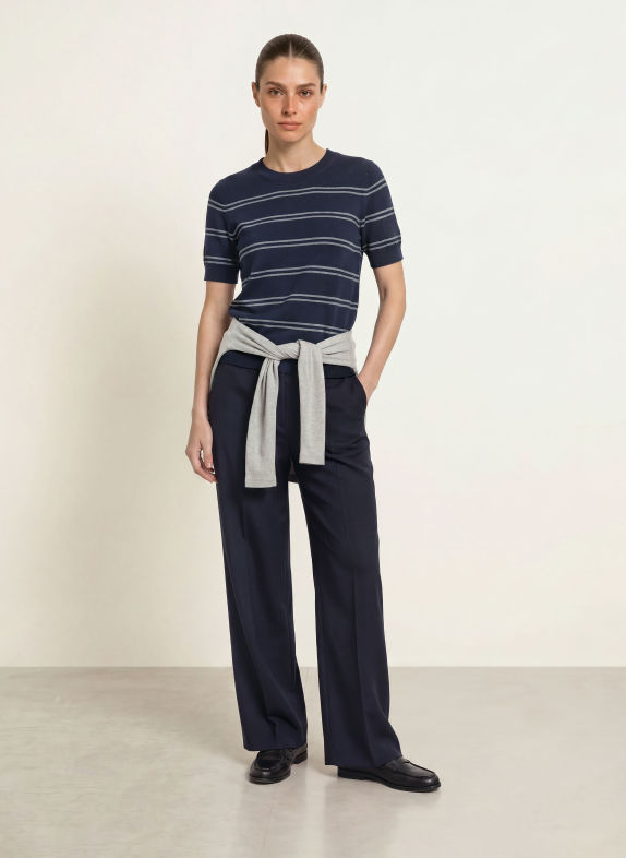 REISS Strickshirt SABRINA DUNKELBLAU / DUNKELGRAU