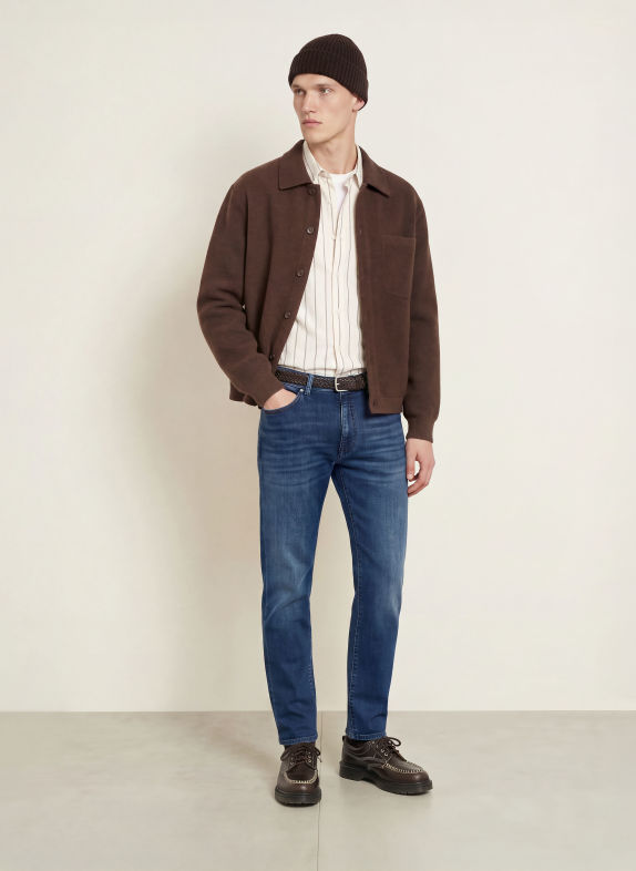 PAUL Džíny PAUL Tapered Fit 4648 Dark Blue