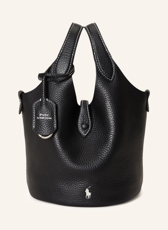 POLO RALPH LAUREN Sac seau PEBBLE-PLY NOIR / ARGENT