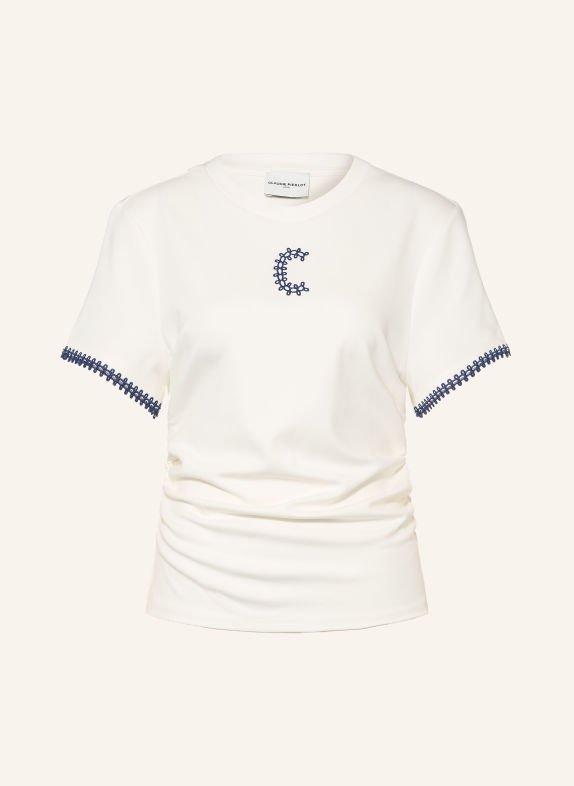 CLAUDIE PIERLOT T-Shirt ECRU / DUNKELBLAU