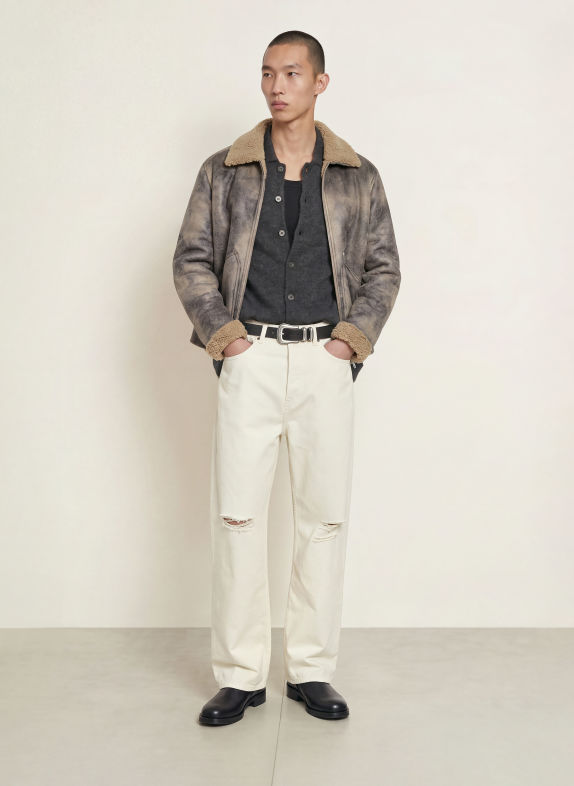 OUR LEGACY Vest met alpaca DONKERGRIJS