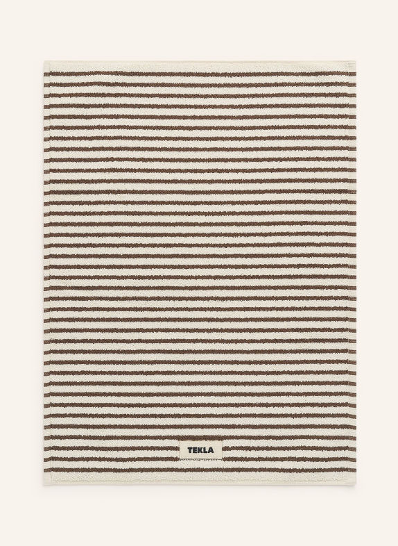 TEKLA Badematte BRAUN / WEISS