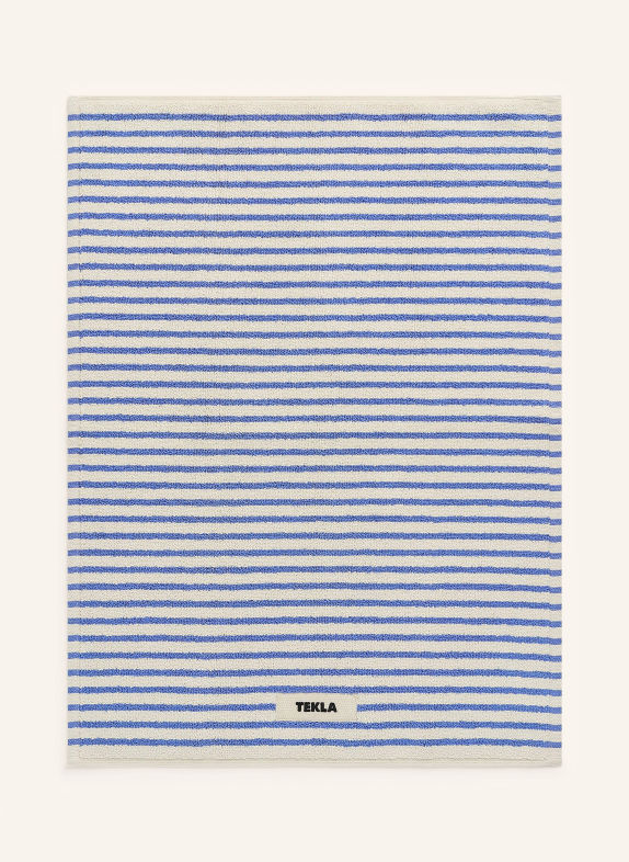 TEKLA Badematte HELLBLAU / WEISS