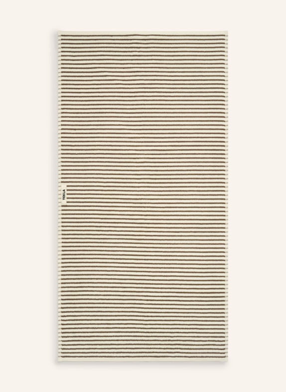 TEKLA Hand towel BROWN / WHITE