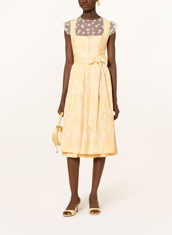 LIMBERRY Dirndl DAHLIA GELB / HELLBRAUN / HELLGELB