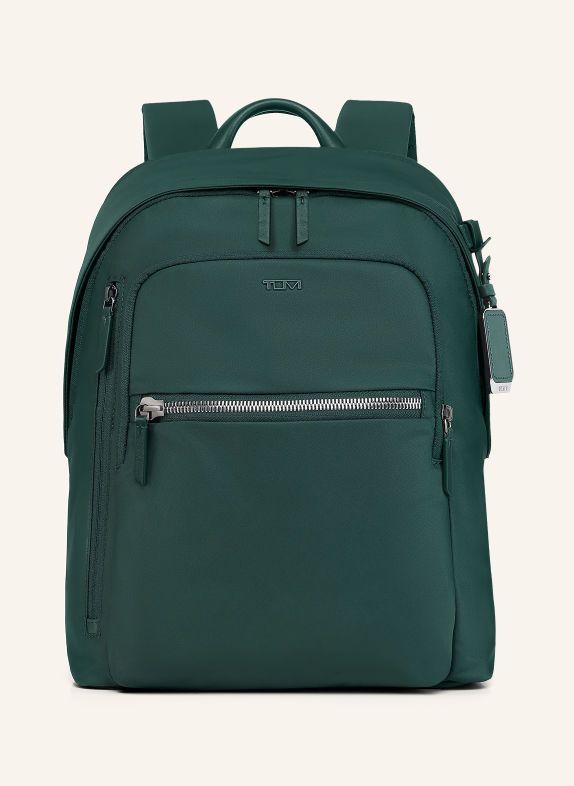 TUMI VOYAGEUR HALSEY Backpack with laptop compartment DARK GREEN / SILVER