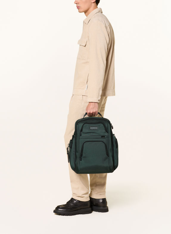 TUMI Sac à dos ALPHA avec compartiment pour ordinateur portable GROEN / NOIR