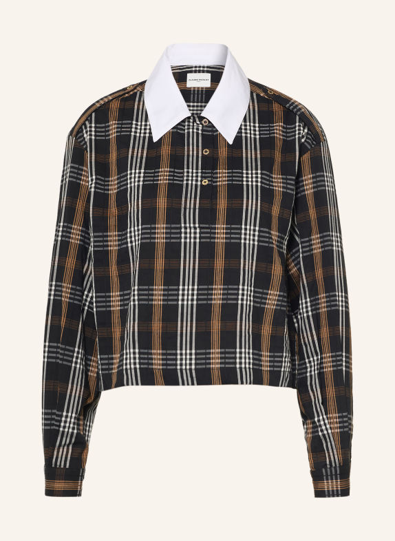 CLAUDIE PIERLOT Blusenshirt SCHWARZ / CAMEL / CREME